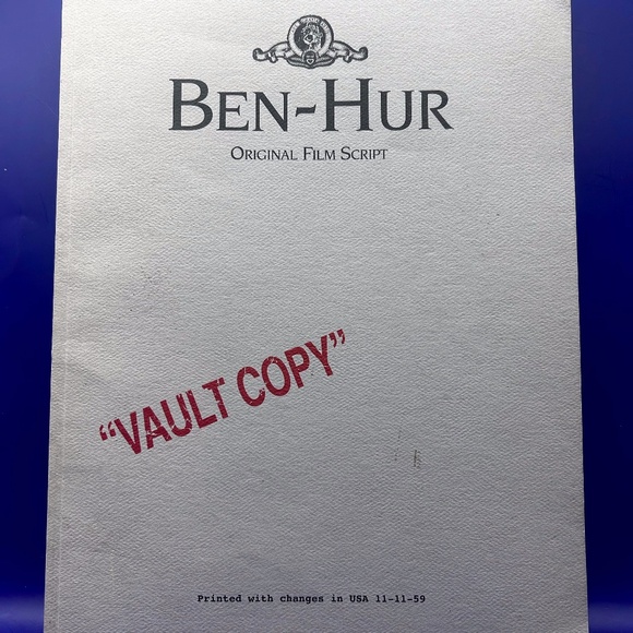 Ben Hur Original Film Script - Vault Copy 1959 Vintage Collectible - Picture 1 of 5